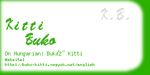 kitti buko business card